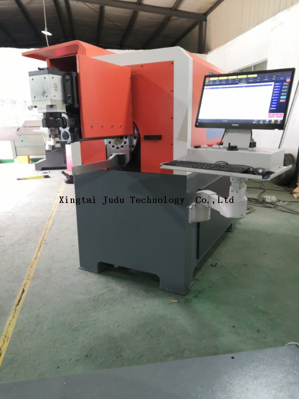 Hot selling Turn head 5 Axis Automatic 3D CNC Wire Bending Machine / Wire Metal Forming Machine with Cutting 