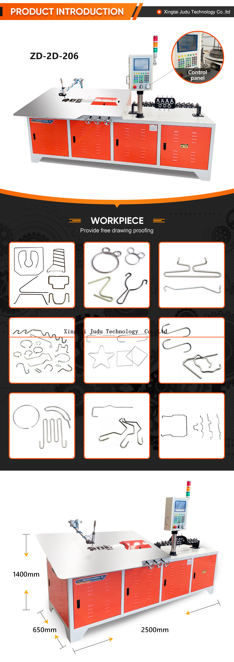 Automatic industrial equipment desktop 2d cnc wire bending machine